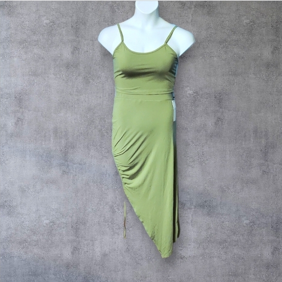 NWT YOZY Sage Green Bodycon Cami And Skirt Set ~sz LARGE - Picture 2 of 7